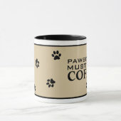 Dog Paw Typography Coffee Lover's Cute Specialty Mok (Midden)