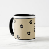 Dog Paw Typography Coffee Lover's Cute Specialty Mok (Voorkant links)