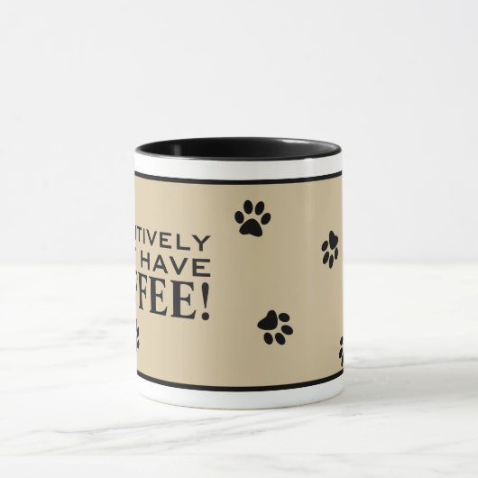 Dog Paw Typography Coffee Lover's Cute Specialty Mok (Midden)