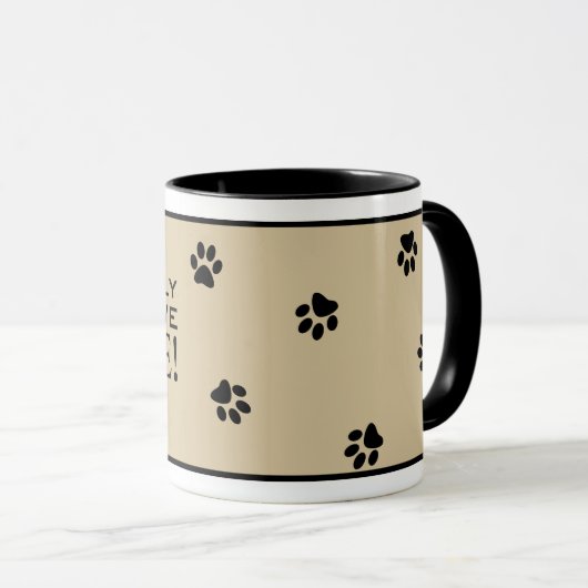 Dog Paw Typography Coffee Lover's Cute Specialty Mok (Voorkant rechts)