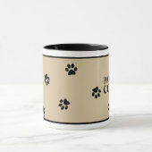 Dog Paw Typography Hot Beverage Specialty Mok (Midden)