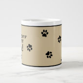 Dog Paw Typography Tea Lover's Custom Specialty Grote Koffiekop (Voorkant)
