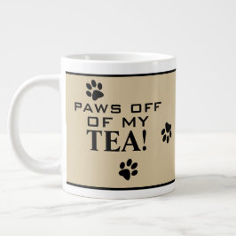 Dog Paw Typography Tea Lover's Custom Specialty Grote Koffiekop