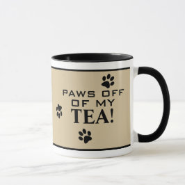 Dog Paw Typography Tea Lover's Specialty Mok
