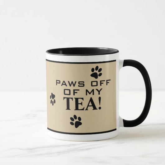 Dog Paw Typography Tea Lover's Specialty Mok (Rechts)