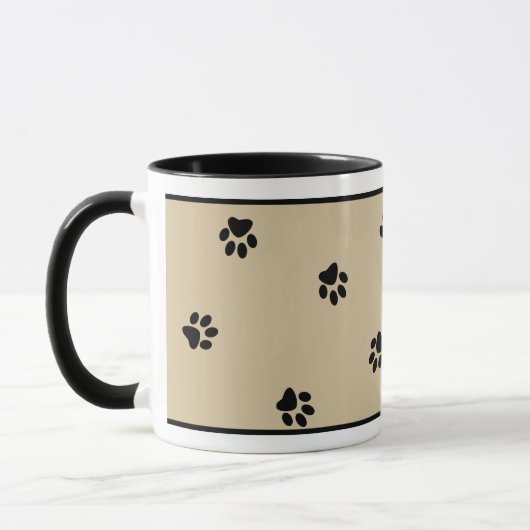 Dog Paw Typography Tea Lover's Specialty Mok (Links)