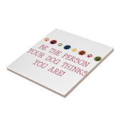 Dog Paw-voetafdrukken Tegeltje (Zijkant)