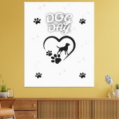 Dog Paw Wall Art - Schattige Hondenliefhebber Home Canvas Afdruk (Insitu (Woonkamer))