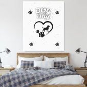 Dog Paw Wall Art - Schattige Hondenliefhebber Home Canvas Afdruk (Insitu (Slaapkamer))