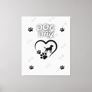 Dog Paw Wall Art - Schattige Hondenliefhebber Home Canvas Afdruk