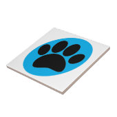 Dog Pawprint Art Tegeltje (Zijkant)