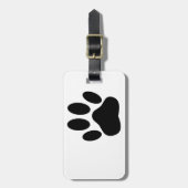 Dog Pawprint Bagagelabel (Voorkant verticaal)