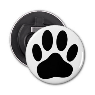 Dog Pawprint Button Flesopener