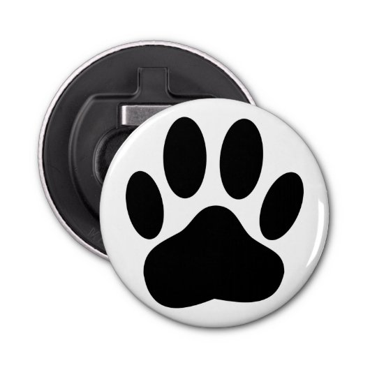 Dog Pawprint Button Flesopener (Voorkant)