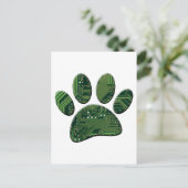 Dog Pawprint Circuit Board Art Briefkaart (Staand voorkant)