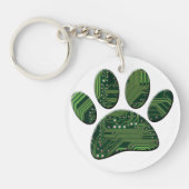 Dog Pawprint Circuit Board Sleutelhanger (Voorkant)