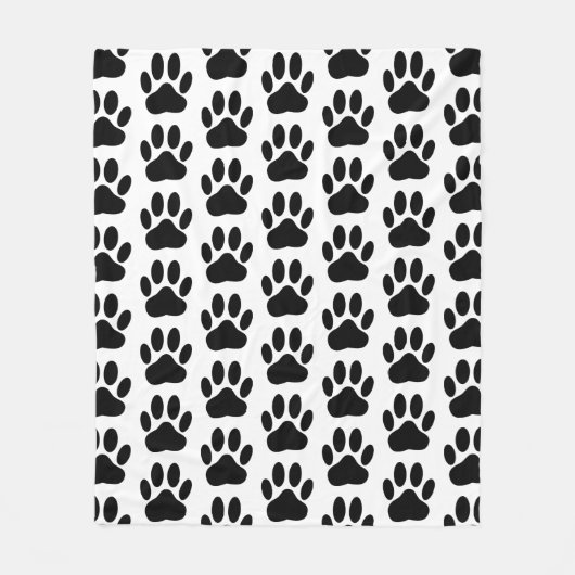 Dog Pawprint Fleece Deken (Voorkant)