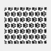 Dog Pawprint Fleece Deken (Voorkant (Horizontaal))