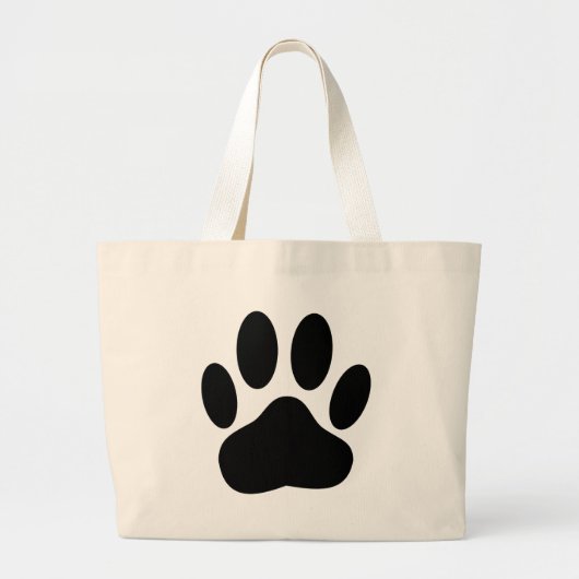 Dog Pawprint Grote Tote Bag (Voorkant)