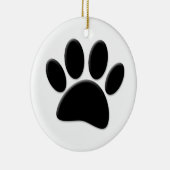 Dog Pawprint Keramisch Ornament (Rechts)