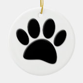 Dog Pawprint Keramisch Ornament (Voorkant)