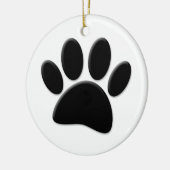 Dog Pawprint Keramisch Ornament (Links)