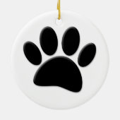 Dog Pawprint Keramisch Ornament (Achterkant)