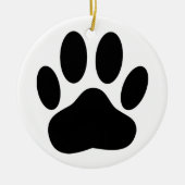 Dog Pawprint Keramisch Ornament (Voorkant)