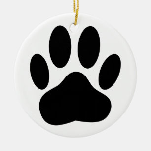 Dog Pawprint Keramisch Ornament
