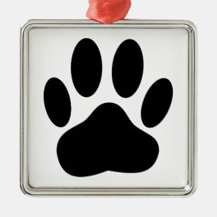 Dog Pawprint Metalen Ornament