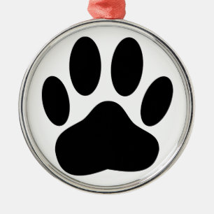 Dog Pawprint Metalen Ornament
