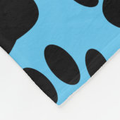 Dog Pawprint op Blue Fleece Blanket (Hoek)