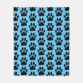 Dog Pawprint op Blue Fleece Blanket Deken (Voorkant)