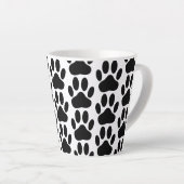 Dog Pawprint Patroon Latte Mok (Rechterhoek)
