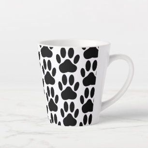 Dog Pawprint Patroon Latte Mok