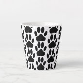 Dog Pawprint Patroon Latte Mok (Voorkant)