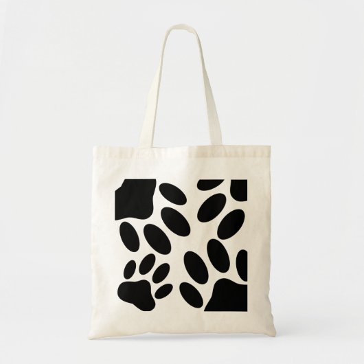 Dog Pawprint Pattern-Canvas tas (Voorkant)