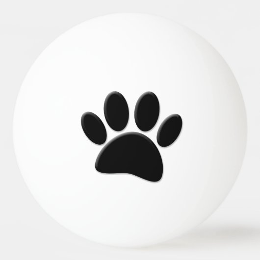 Dog Pawprint Pingpongbal (Voorkant)