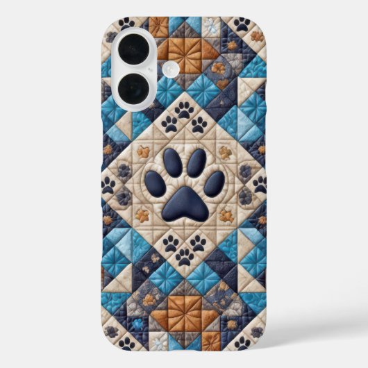 Dog Pawprint Quilt Design Case-Mate iPhone Case (Achterkant)