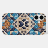 Dog Pawprint Quilt Design Case-Mate iPhone Case (Achterkant (horizontaal))