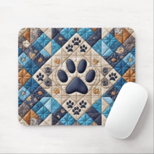 Dog Pawprint Quilt Design Muismat