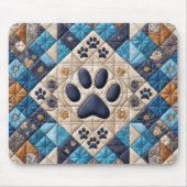 Dog Pawprint Quilt Design Muismat (Voorkant)
