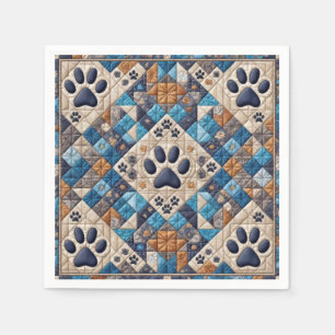 Dog Pawprint Quilt Design Servet