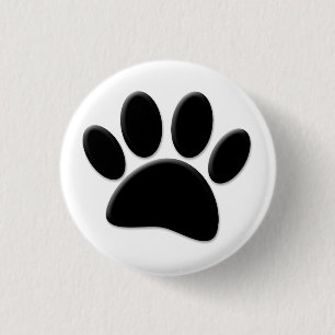Dog Pawprint Ronde Button 3,2 Cm