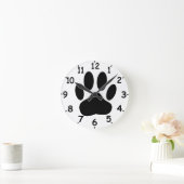 Dog Pawprint Ronde Klok (Huis)