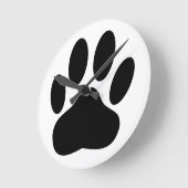 Dog Pawprint Ronde Klok (Hoek)