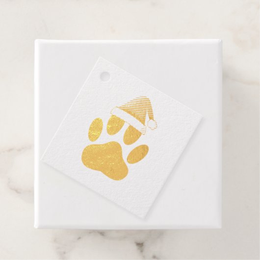 Dog Pawprint Santas Pet Bedankjes Labels (Met doos)