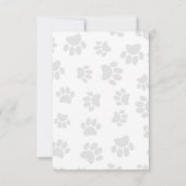 Dog Pawprint Santas Pet Kaart (Achterkant)