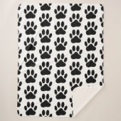 Dog Pawprint Sherpa Deken (Voorkant)
