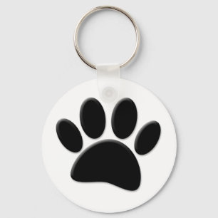Dog Pawprint Sleutelhanger